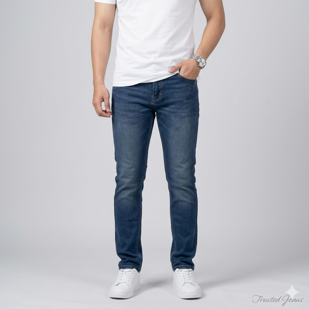 Liam Slim-Fit Mid-Wash Indigo Jeans