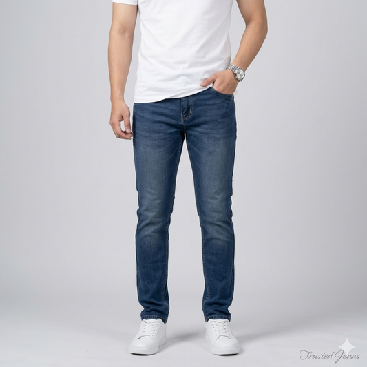 Liam Slim-Fit Mid-Wash Indigo Jeans