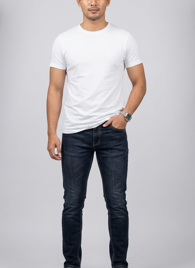 LIAM WASH INDIGO SLIM-STRAIGHT FIT JEANS