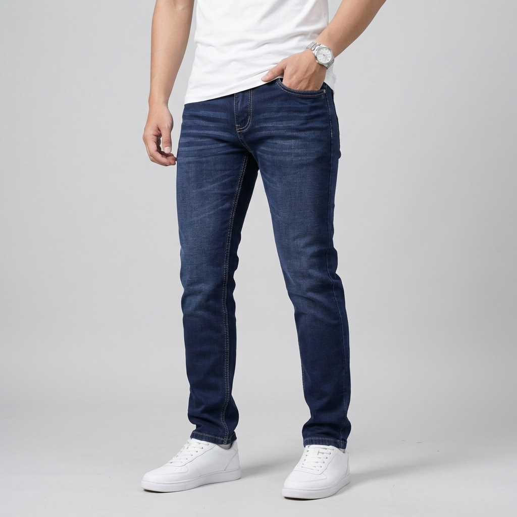 LIAM SLIM-STRAIGHT FIT WASH DARK BLUE JEANS