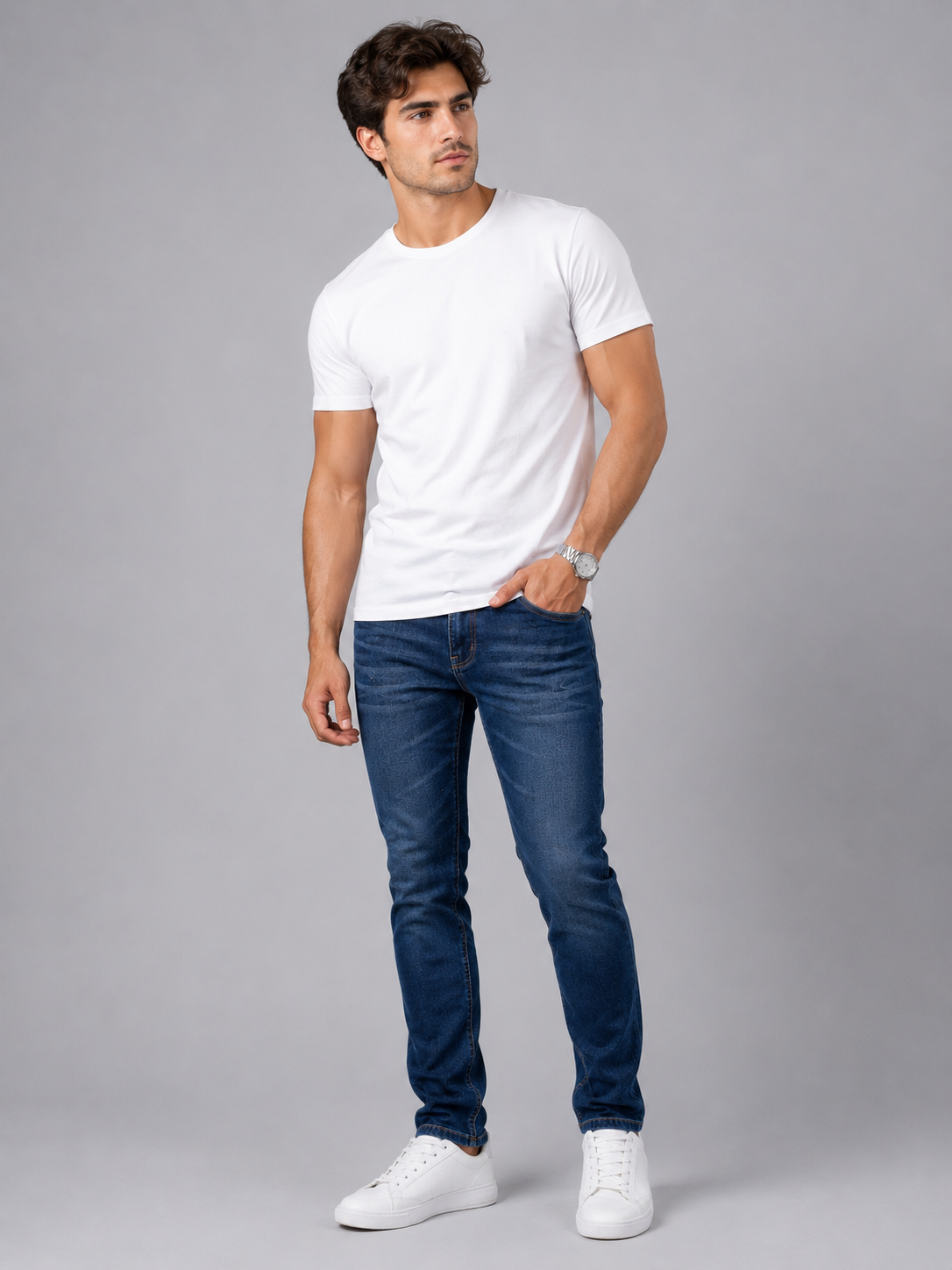 LIAM SLIM-STRAIGHT FIT JEANS  DEEP BLUE