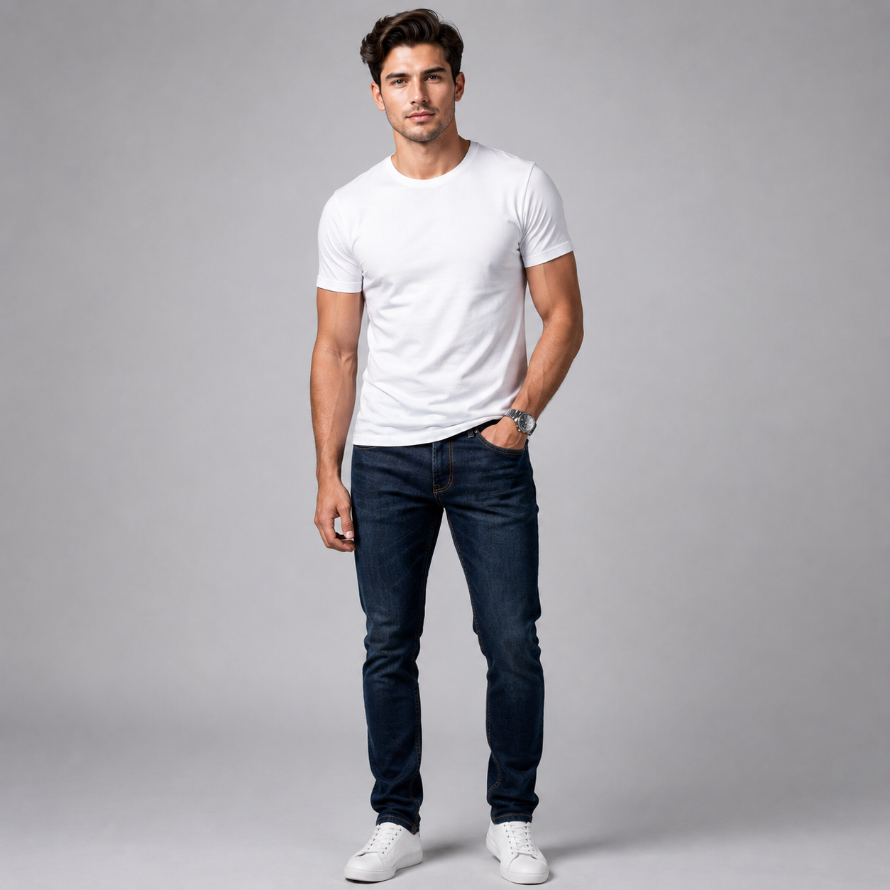 LIAM WASH INDIGO SLIM-STRAIGHT FIT JEANS