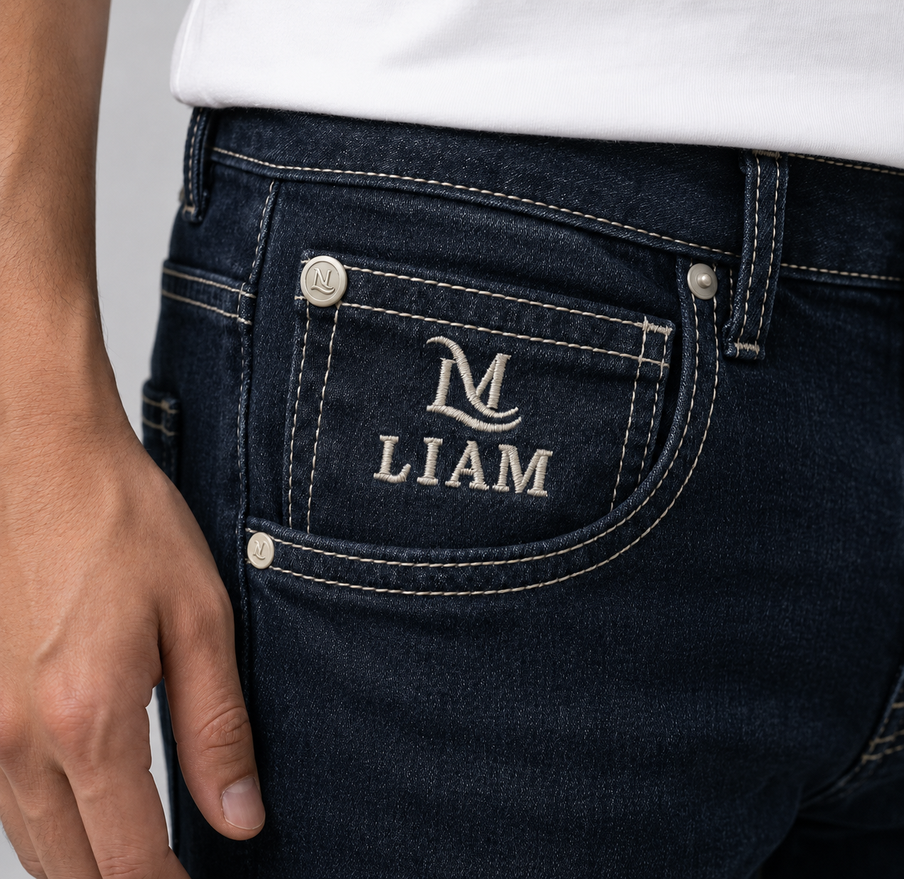 LIAM WASH INDIGO SLIM-STRAIGHT FIT JEANS