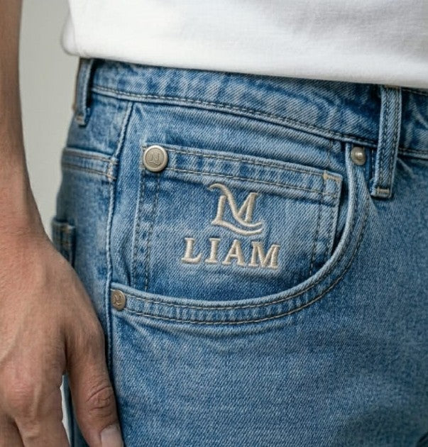 LIAM SLIM-STRAIGHT FIT LIGHT BLUE JEANS